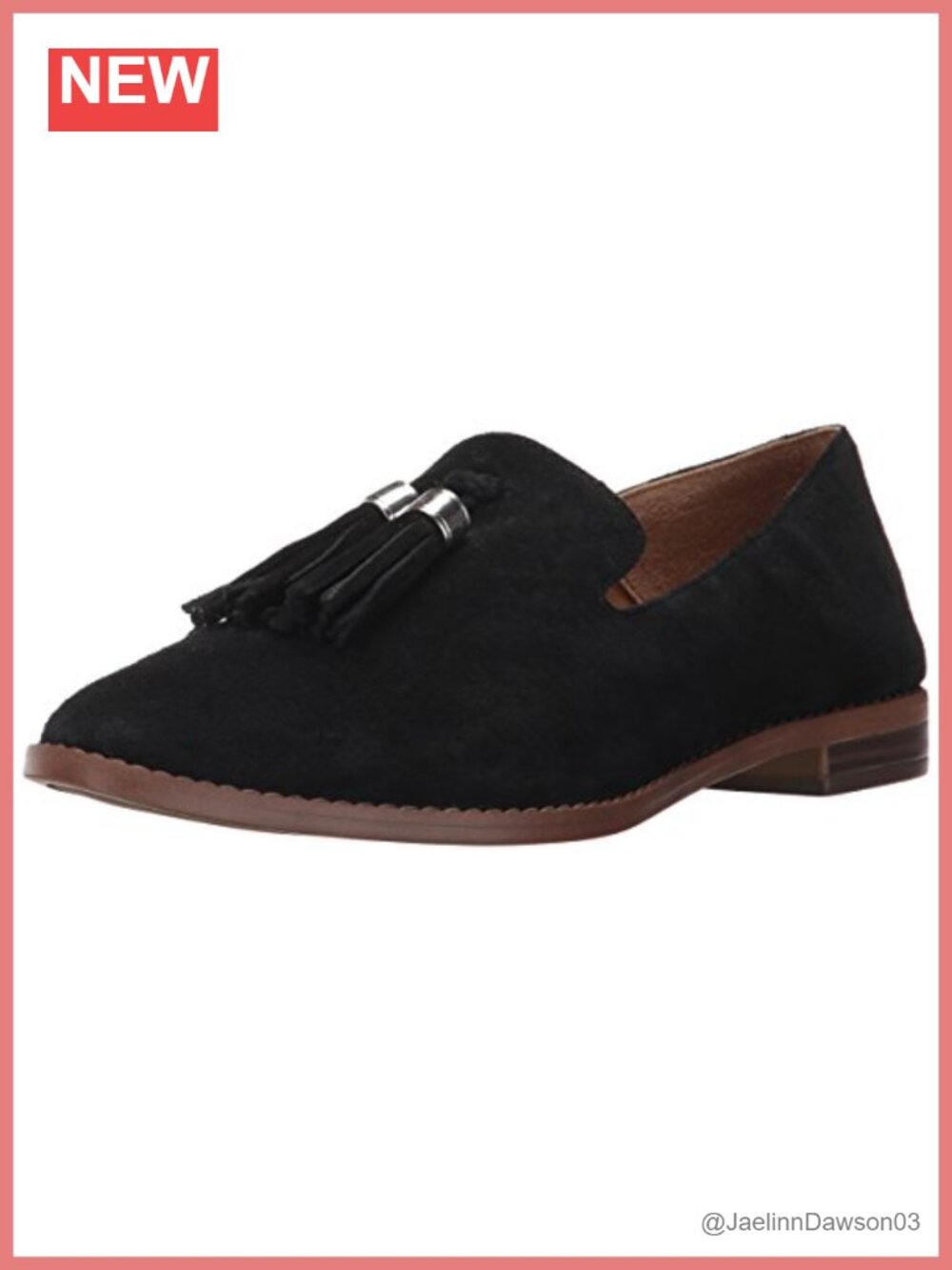 Franco Sarto Hadden Women's Suede Loafer Slip-On Almond Toe Tassel Flat